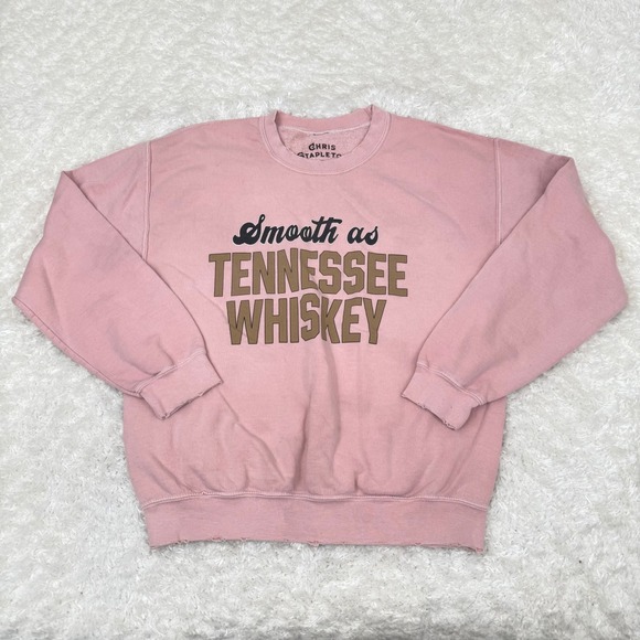 Buckle Tops - Chris Stapleton Women's M Medium Pink Smooth As Tennessee Whiskey Sweatshirt